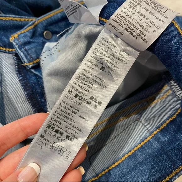 NWT(32x28) Levi’s Wedgie Straight Jeans High Rise Button Fly Medium Wash - Picture 10 of 14